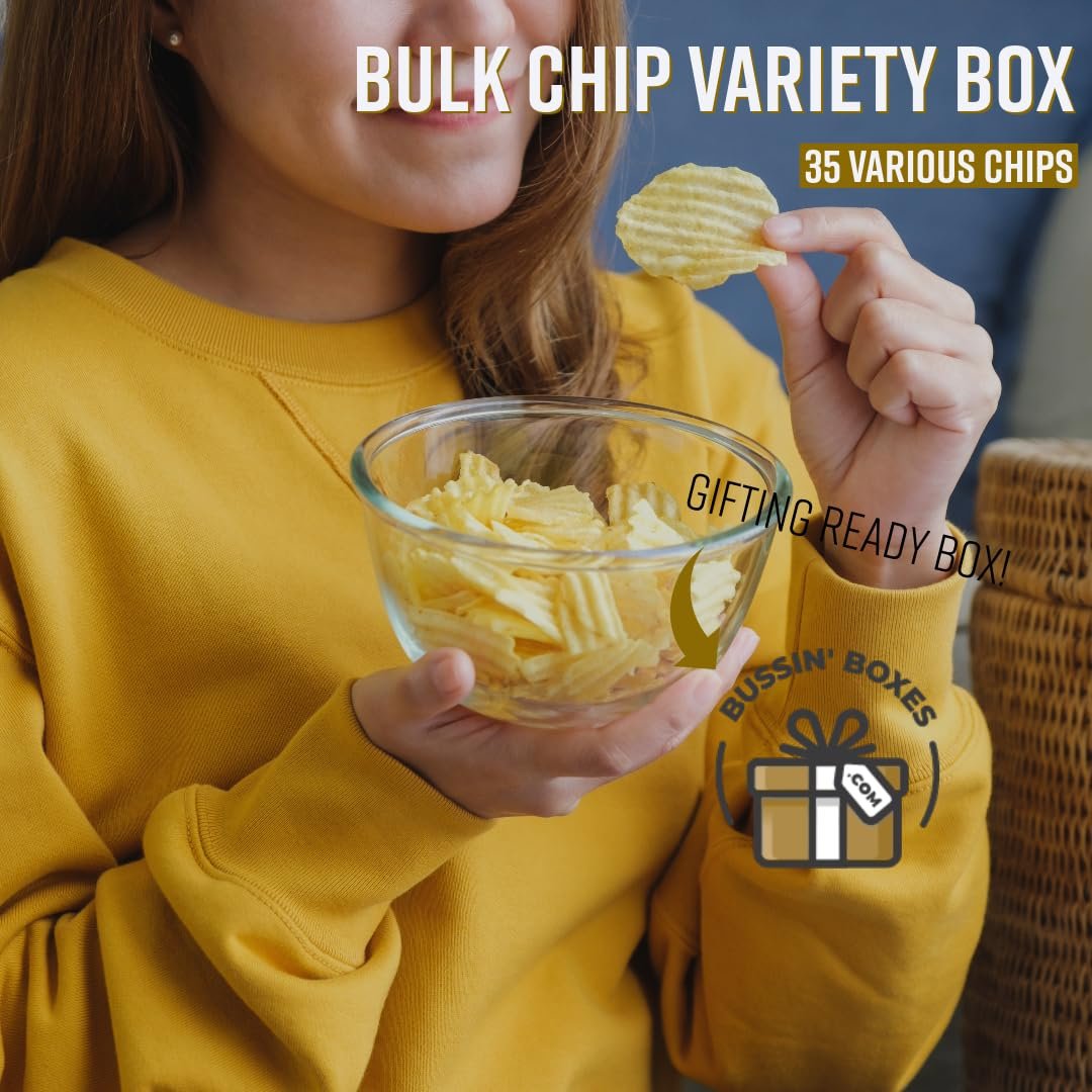Assorted Chips Variety Pack - Potato Chips, Pretzels, Popcorn, And Healthy Snacks by Bussin Boxes