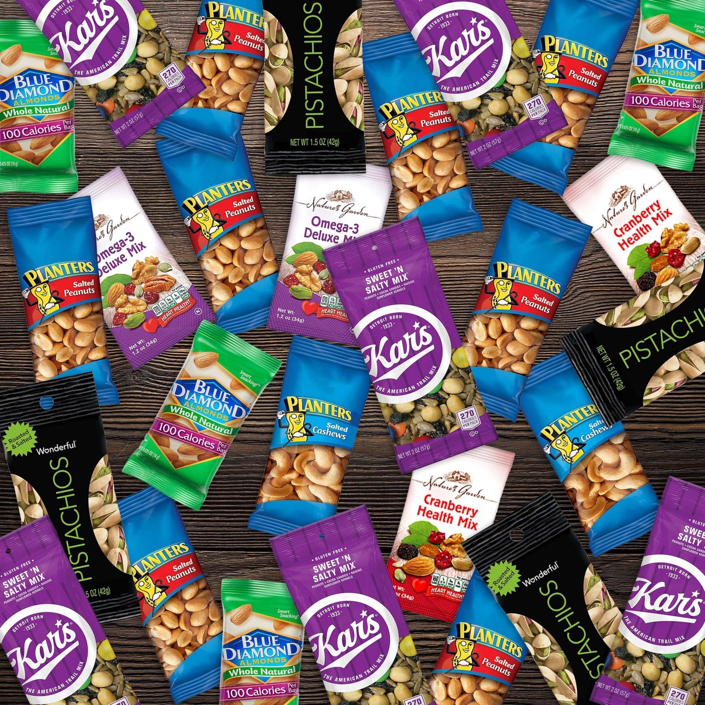Nuts Snack Packs with Mixed Nuts and Trail Mix Healthy Snacks Variety Pack for Adults by Bussin Boxes