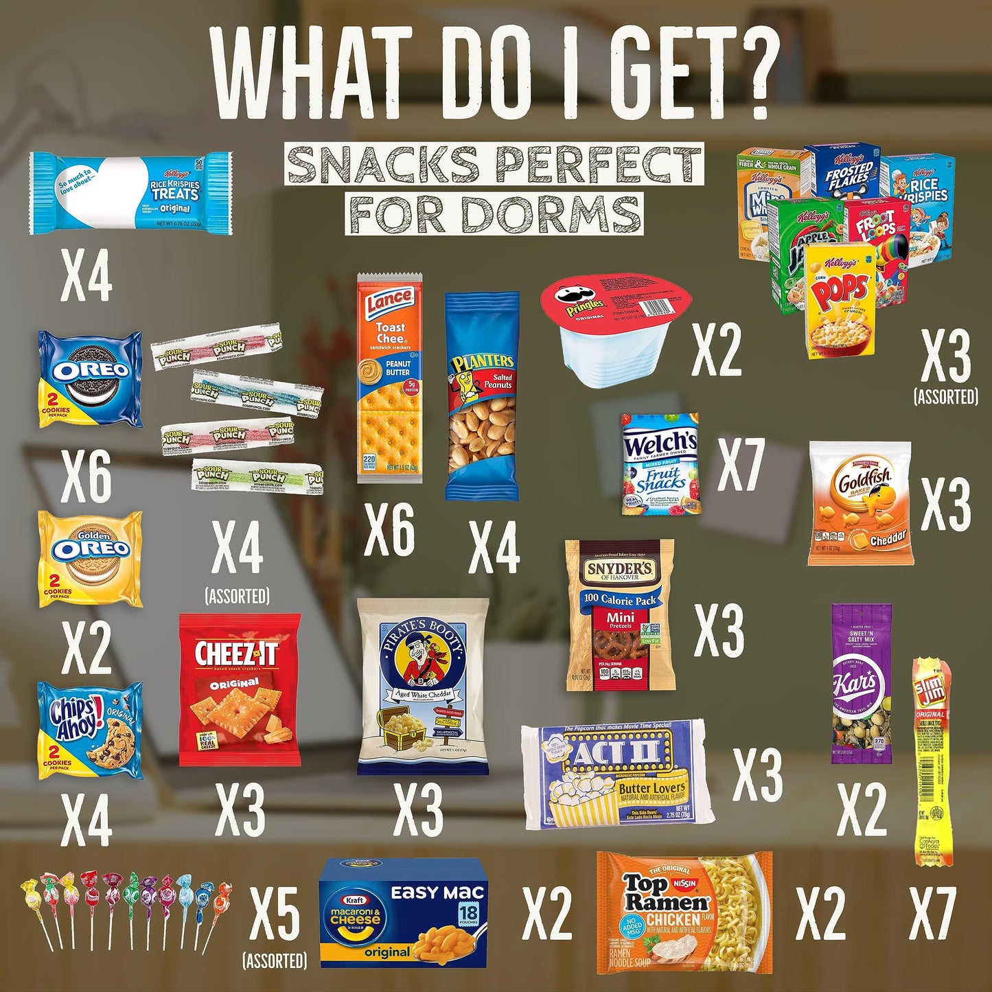 College Care Package and Office Snack Variety (75 Count)