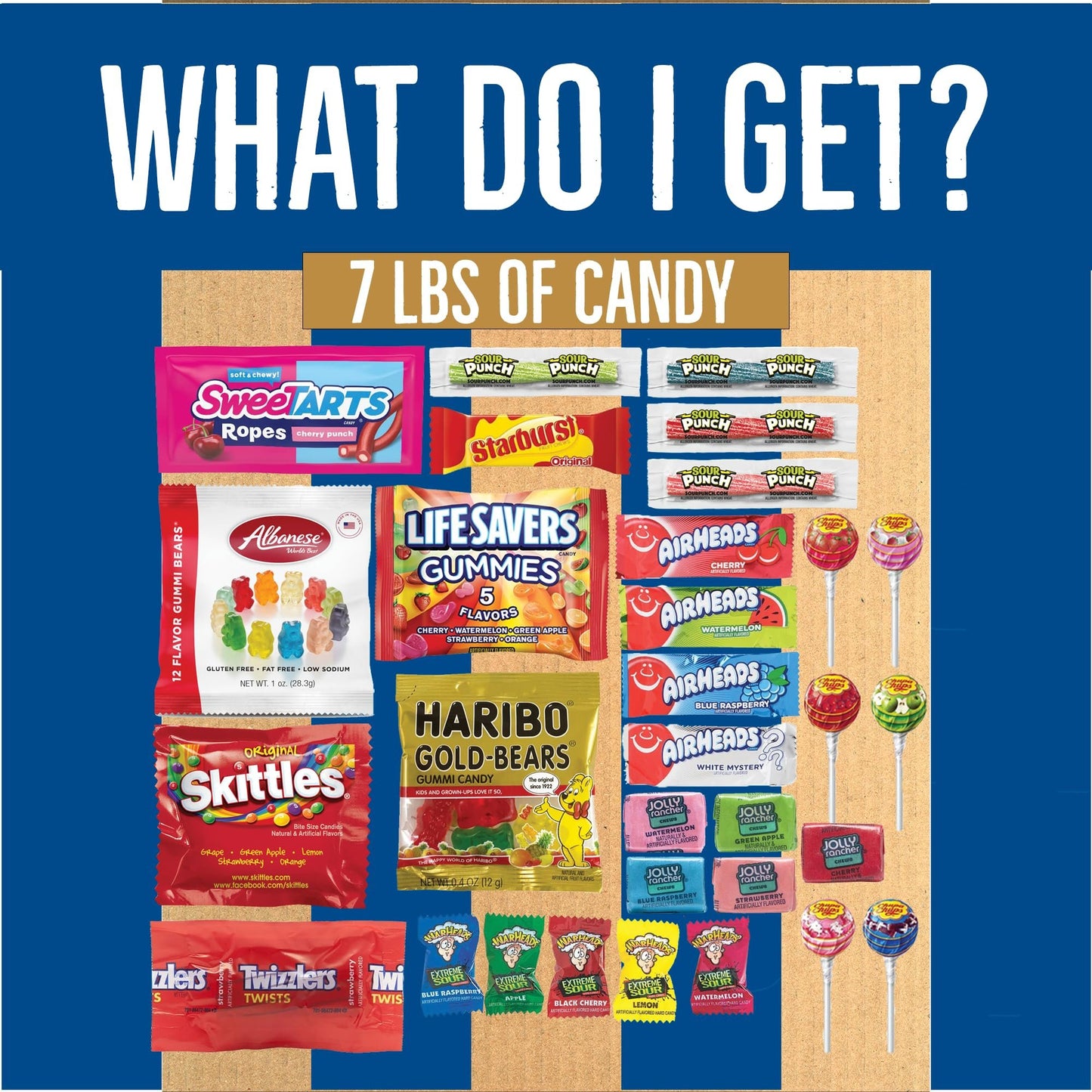 Assorted Candy Variety Pack - Individually Wrapped Party Candy Assortment - Bulk Candy For Every Occasion (7 Pound)
