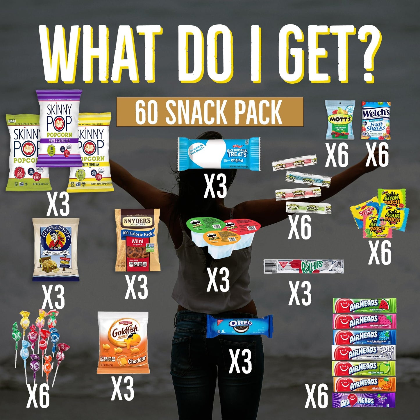 Peanut Free Snacks for Kids Snack Box (60 Count) by Bussin Boxes