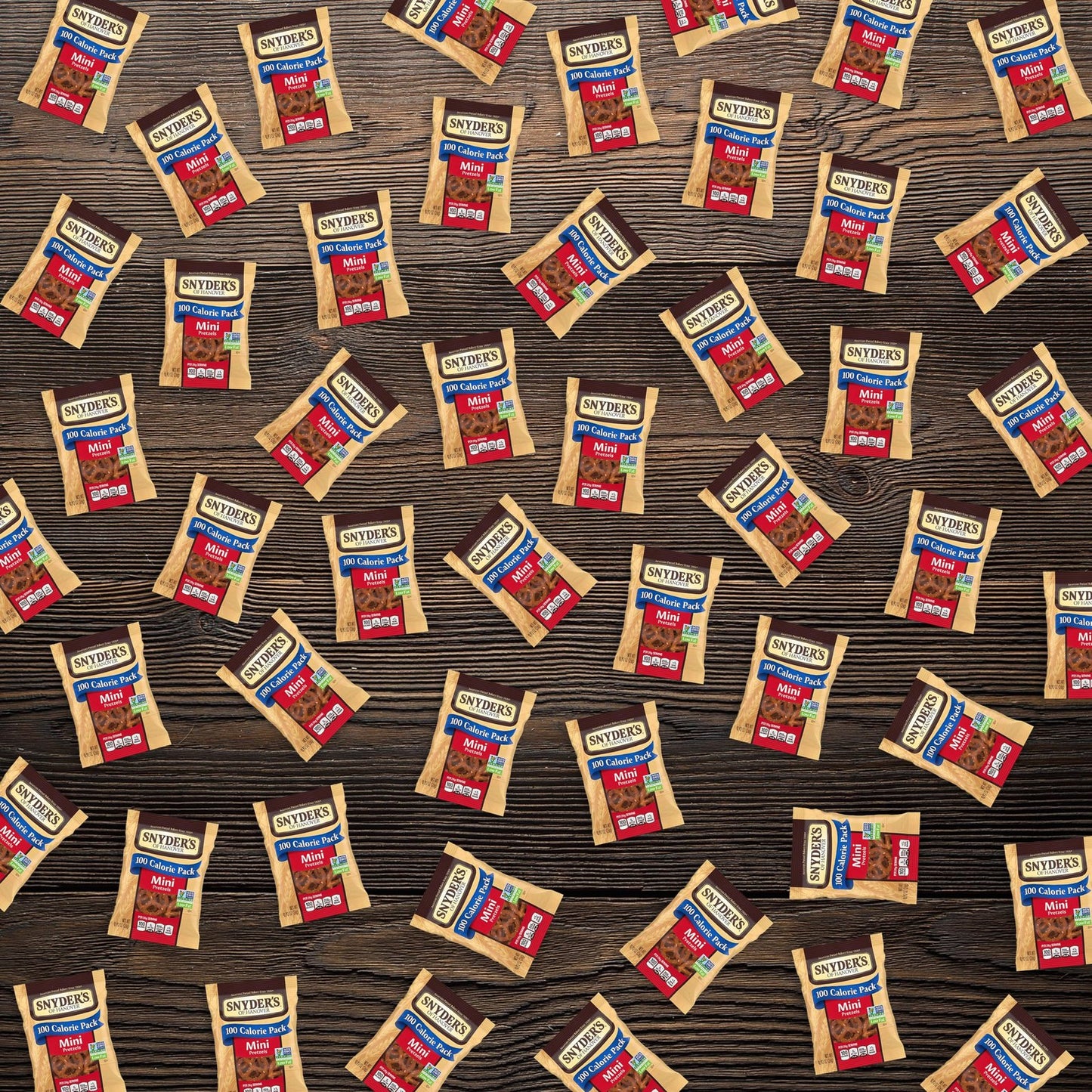 Bulk Mini Pretzels by Snyders, 100 Calorie Individual Packs, .9 oz. by Bussin Boxes (0.9 Ounce (Pack of 50)