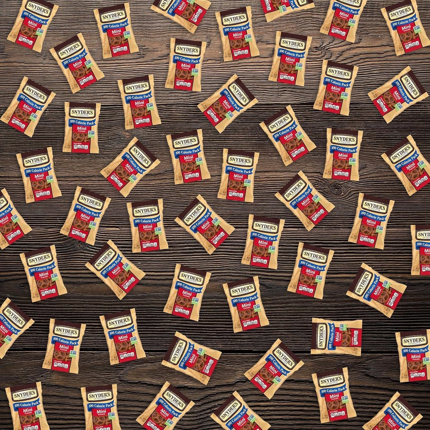 Mini Pretzels by Snyders, 100 Calorie Individual Packs, .9 oz. by Bussin Boxes (0.9 Ounce, Pack of 15)