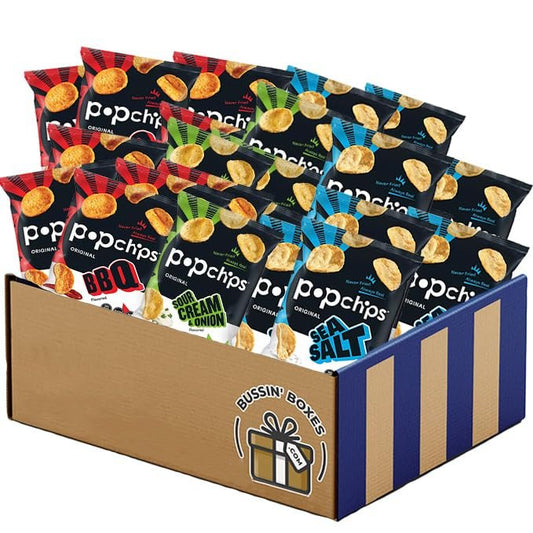 Bulk PopChips Variety Pack - 30 Count / 0.8 oz by Bussin Boxes