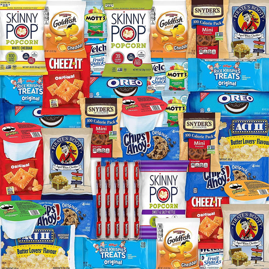 Peanut & Tree Nut-Free Snack Box - Variety Pack of Popcorn, Chips, Cookies, & Candy - Ideal for Those with Peanut Allergies - Back to School or Care Package by Bussin Boxes