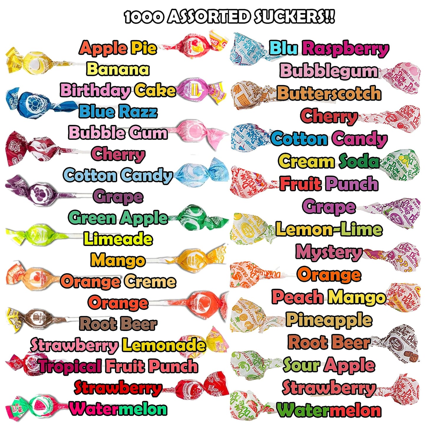 Bulk Suckers Individually Wrapped Bulk Lollipops - Dum Dums and Charms Mini Assorted Pops (850 Count) by Bussin Boxes
