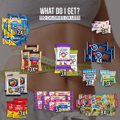 Low Calorie Snacks Variety Pack with 100 Calorie Snacks (50 Count)