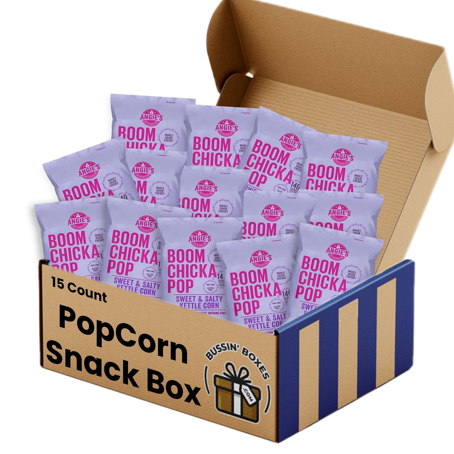 Sweet & Salty Kettle Corn Popcorn, 0.67 oz., by Bussin Boxes