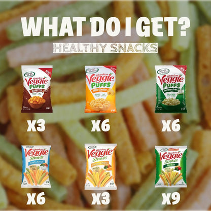 Veggie Straws and Veggie Puffs Variety Pack (33 Count)