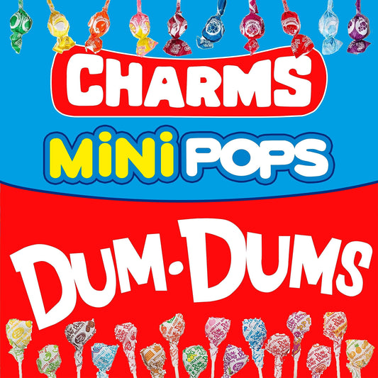 Bulk Suckers Individually Wrapped Bulk Lollipops - Dum Dums and Charms Mini Assorted Pops (850 Count) by Bussin Boxes