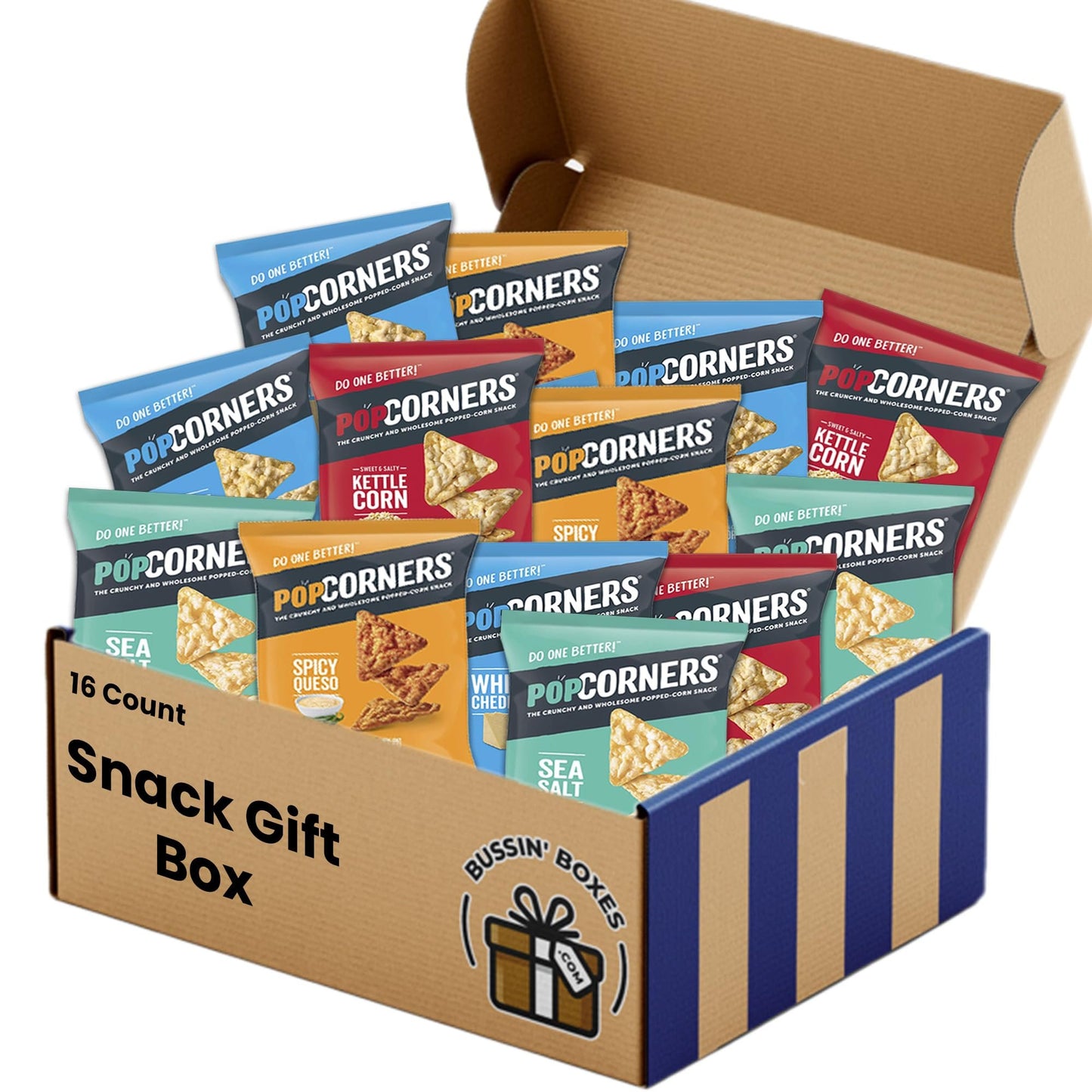 Popcorn Variety Pack (16 Count) by Bussin Boxes