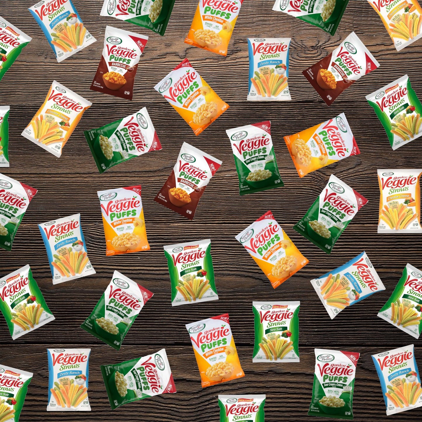 Veggie Straws and Veggie Puffs Variety Pack (33 Count)