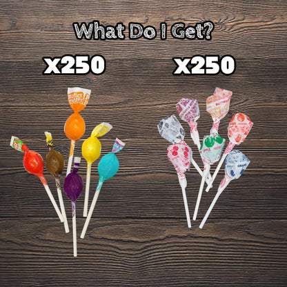 Lollipops Individually Wrapped – 500 Count Bulk Suckers Variety Pack – Assorted Mini Pops for Candy Bowls, Classrooms, Parties, and Gifting Assembled by Bussin Boxes