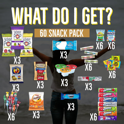 Peanut Free Snacks for Kids Snack Box (60 Count) by Bussin Boxes