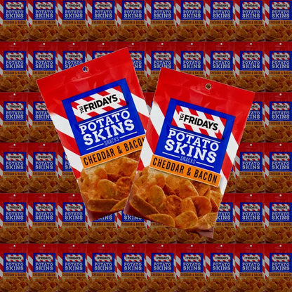 TGI Fridays Bulk Cheddar and Bacon Potato Skins Snack Chips, 1 oz. by Bussin Boxes